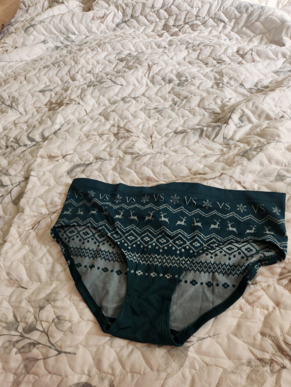 Victoria's Secret Dark Teal Pattern Hipster